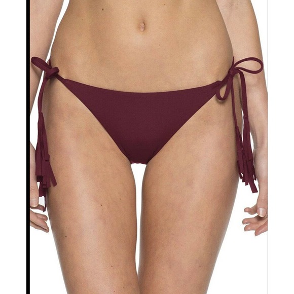 NEW Becca By Rebecca Virtue Dakota Side Tie Bikini Bottom NWOT Sz L Pool Beach - Picture 2 of 4